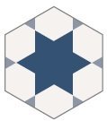 BALDOSA HIDRAULICA 20X23X1,5 HEXAGONAL MODELO 628 - DMS
